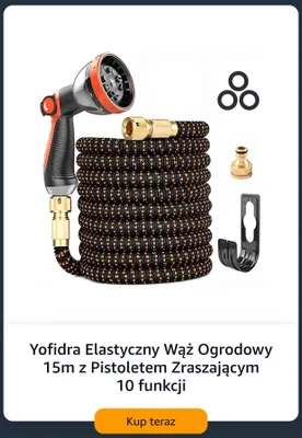 Elastyczny wąż ogrodowy Yofidra 15 m promocja w Amazon