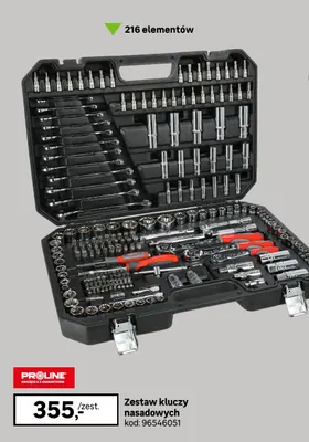 Zestaw kluczy nasadowych Proline 216 elementów promocja w Leroy Merlin