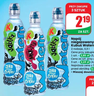 Napój niegazowany Waterrr malina promocja w Dino