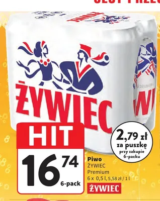 Piwo Żywiec Premium promocja w Intermarche