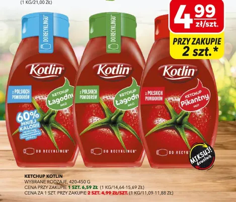 Ketchup wybrane rodzaje promocja w Top Market