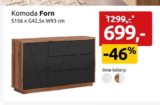 Komoda Forn promocja w Black Red White