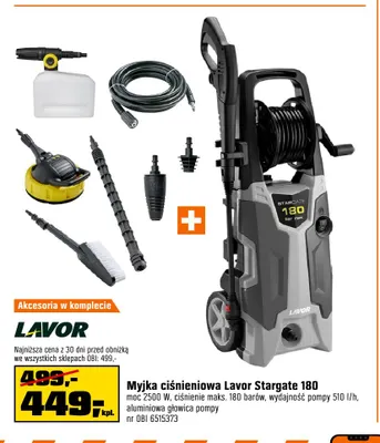 Myjka ciśnieniowa Lavor Stargate 180 promocja w OBI