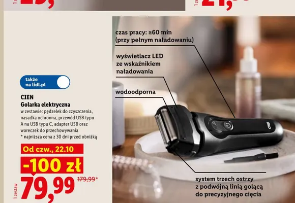 Golarka elektryczna Cien promocja w Lidl