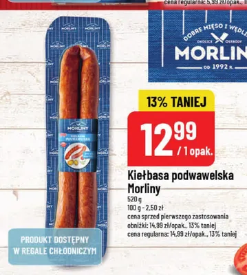 Kiełbasa podwawelska Morliny promocja w POLOmarket
