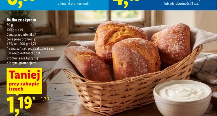 Bułka ze skyrem promocja w Lidl