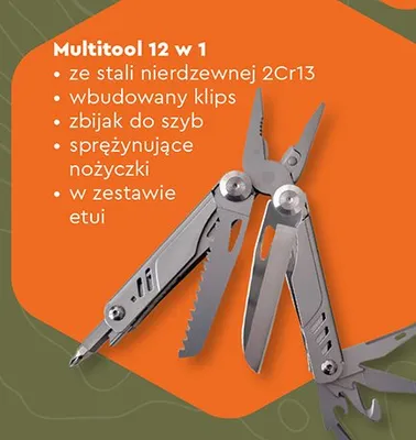 Multitool 12 w 1 ze stali nierdzewnej  promocja w Biedronka