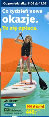 Deska SUP jednokomorowa promocja w Lidl