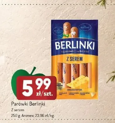 Parówki Berlinki z serem promocja w Avita