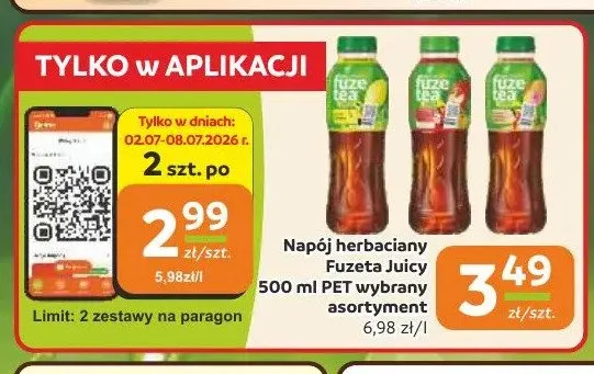 Napój herbaciany Fuzetea zielona herbata cytrusowa promocja w Gama