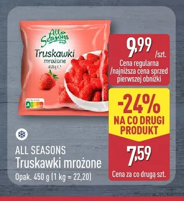 Truskawki mrożone All Seasons promocja w Aldi