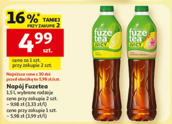 Napój Fuzetea promocja w Auchan