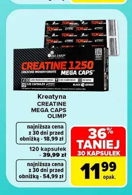 Kreatyna Creatine Mega Caps Olimp 120 kapsułek promocja w Carrefour