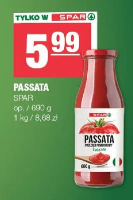 Passata przecier pomidorowy SPAR promocja w SPAR