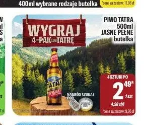 Piwo Tatra Jasne Pełne promocja w Tomi Markt