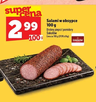 Salami w obsypce pomidory Sokołów promocja w TOPAZ