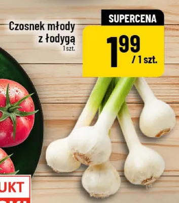Czosnek młody z łodygą promocja w POLOmarket