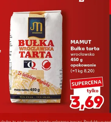 Bułka tarta wrocławska Mamut promocja w Kaufland