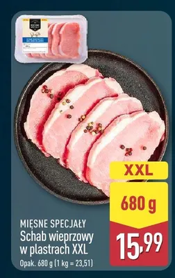 Schab wieprzowy w plastrach XXL promocja w Aldi