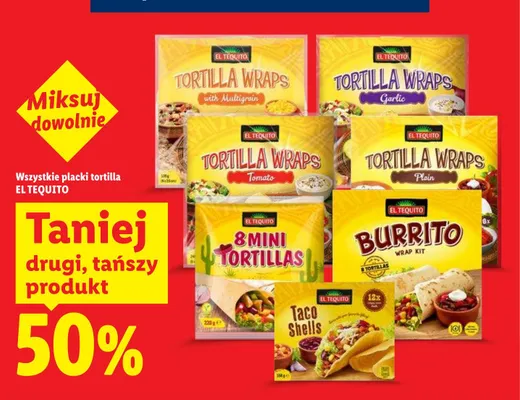 Placki tortilla El Tequito promocja w Lidl