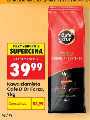 Kawa ziarnista Cafe D'Or Forza promocja w Biedronka
