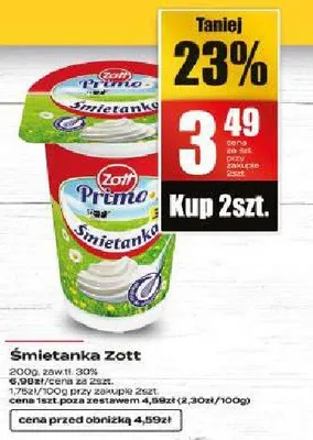 Śmietanka zott promocja w Supeco