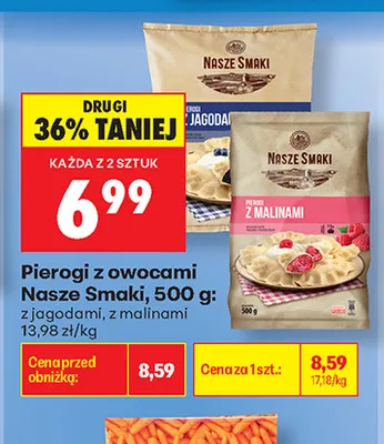 Pierogi z jagodami Nasze Smaki promocja w Biedronka