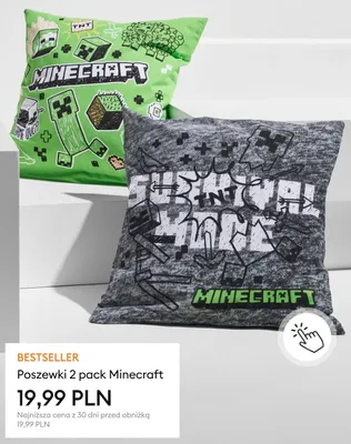 Poszewki 2-pak Minecraft promocja w Sinsay