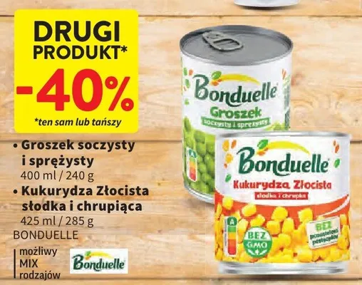 Kukurydza Złocista słodka i chrupiąca Bonduelle promocja w Intermarche