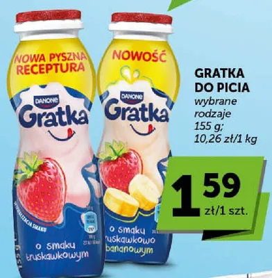 Napój do picia Gratka wybrane rodzaje promocja w Groszek
