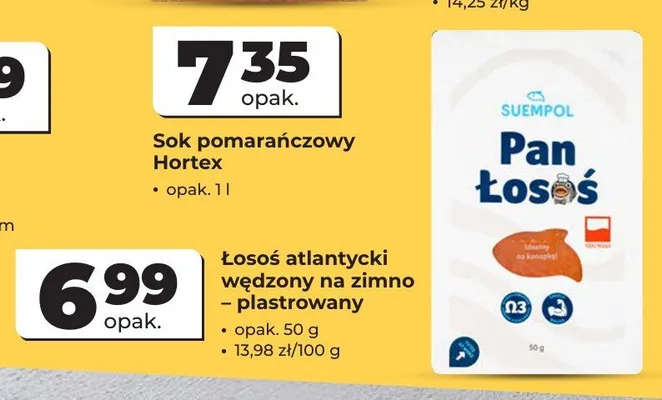 Łosoś atlantycki wędzony na zimno plastrowany Suempol Pan Łosoś promocja w Odido