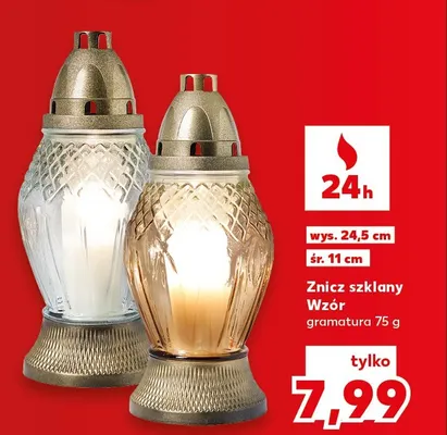 Znicz szklany Wzór promocja w Kaufland