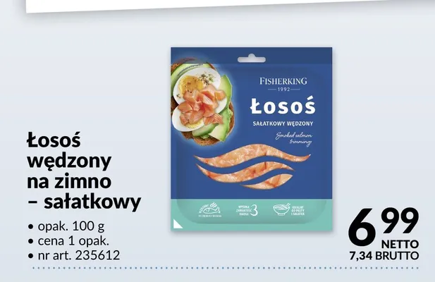 Łosoś wędzony na zimno - sałatkowy Fisherking promocja w Makro