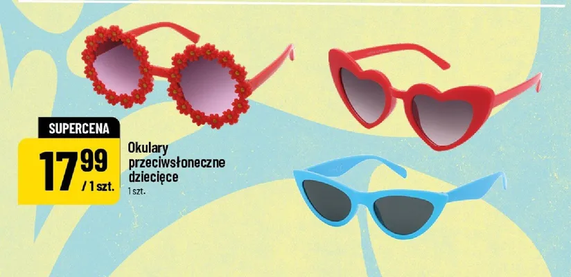 Okulary przeciwsłoneczne dziecięce 1szt. promocja w POLOmarket