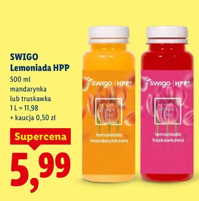 Lemoniada HPP mandarynka  promocja w Lidl