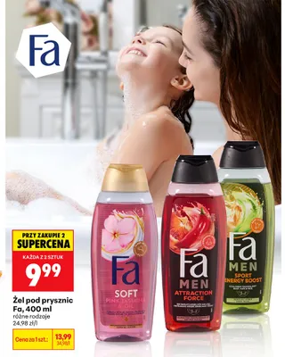 Żel pod prysznic Fa Soft Pink Jasmine & Oil promocja w Biedronka
