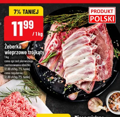 Żeberka wieprzowe trójkąty promocja w POLOmarket