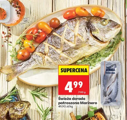 Świeża dorada patroszona Marinero promocja w Biedronka
