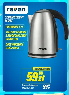 Czajnik stalowy RAVEN EC018x1,7l promocja w RTV EURO AGD