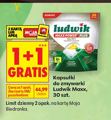 Kapsułki do zmywarki Ludwik Maxx promocja w Biedronka