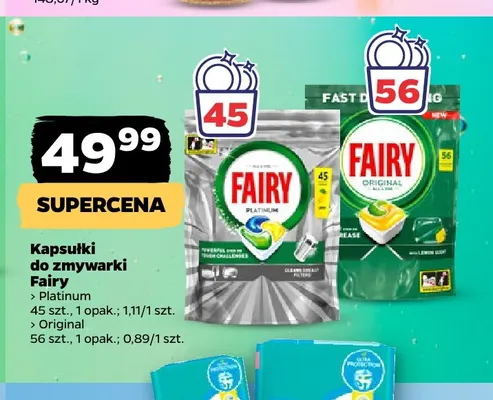 Kapsułki do zmywarki Fairy Original promocja w Netto