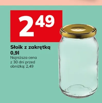 Słoik z zakrętką 0,9 l promocja w Hitpol