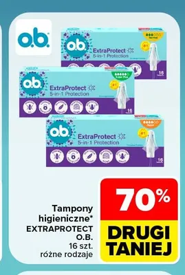 Tampony higieniczne ExtraProtect o.b. promocja w Carrefour Market