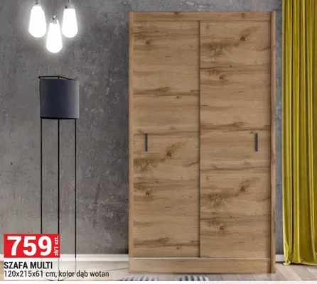 Szafa Multi 120x215x61cm kolor dąb wotan promocja w Merkury Market