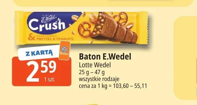 Baton E.Wedel Crush promocja w Leclerc