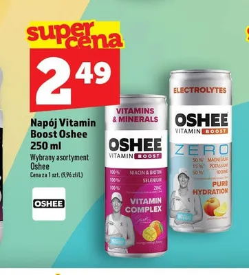 Napój witaminowy Oshee Vitamin Boost Zero Electrolytes promocja w TOPAZ