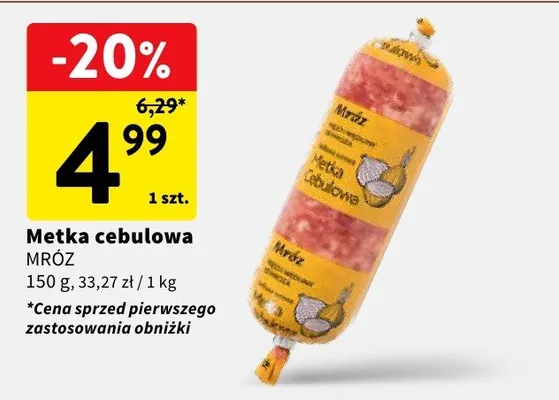 Metka cebulowa Mróz promocja w Intermarche
