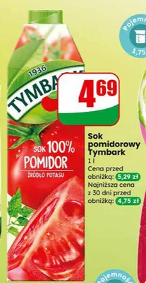 Sok pomidorowy Tymbark promocja w Dino