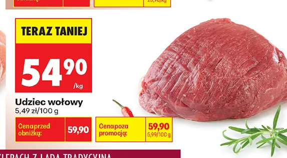 Udziec wołowy promocja w Biedronka