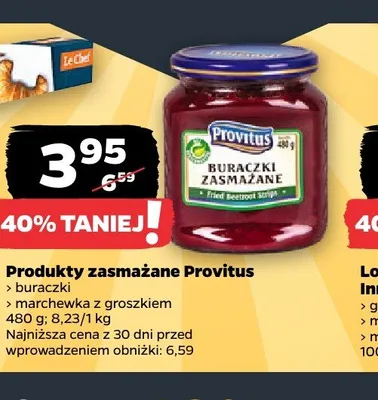 Produkty zasmażane Provitus marchewka z groszkiem promocja w Netto